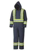 Navy Quilted Cotton Duck Safety Coverall